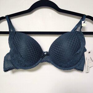 Carrie Amber Intimates Pond/Rose Floral Padded Underwire Bra Women’s Size 36C